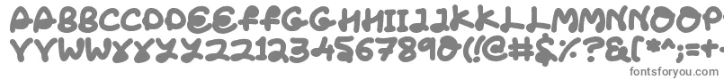 LoveTheFonts-fontti – harmaat kirjasimet valkoisella taustalla