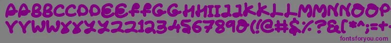 LoveTheFonts-fontti – violetit fontit harmaalla taustalla