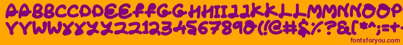 LoveTheFonts Font – Purple Fonts on Orange Background