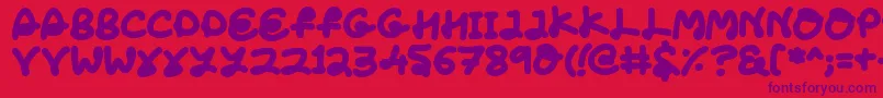 LoveTheFonts Font – Purple Fonts on Red Background