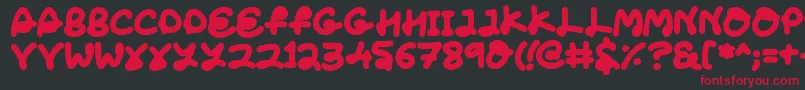 LoveTheFonts-Schriftart – Rote Schriften auf schwarzem Hintergrund