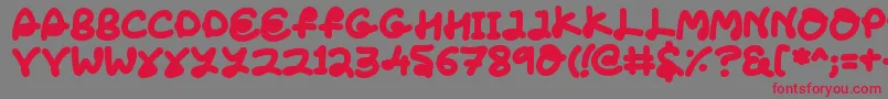 LoveTheFonts Font – Red Fonts on Gray Background