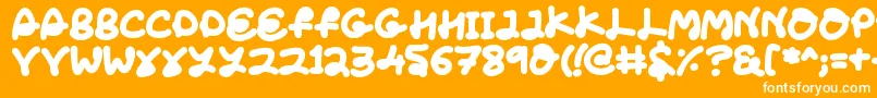 LoveTheFonts Font – White Fonts on Orange Background