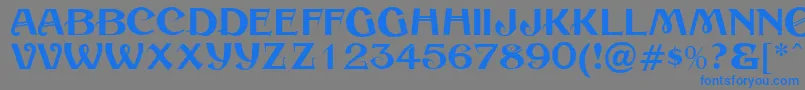 SesameRegular-Schriftart – Blaue Schriften auf grauem Hintergrund