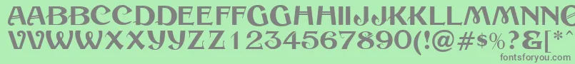 SesameRegular Font – Gray Fonts on Green Background