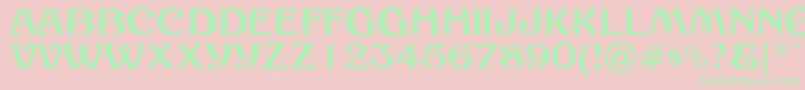 SesameRegular Font – Green Fonts on Pink Background