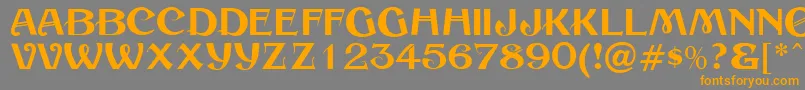 Шрифт SesameRegular – оранжевые шрифты на сером фоне