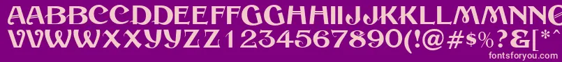 SesameRegular Font – Pink Fonts on Purple Background