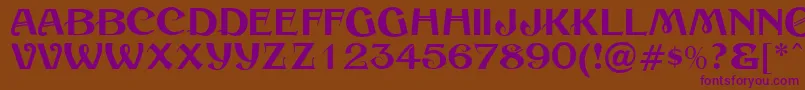 SesameRegular Font – Purple Fonts on Brown Background