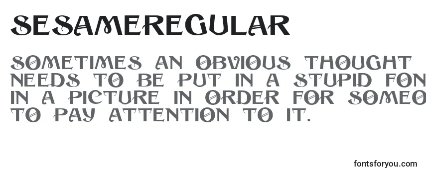 Обзор шрифта SesameRegular