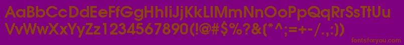 Шрифт ModerneDemi – коричневые шрифты на фиолетовом фоне
