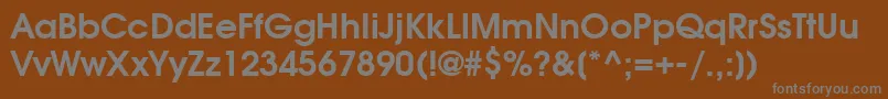Шрифт ModerneDemi – серые шрифты на коричневом фоне