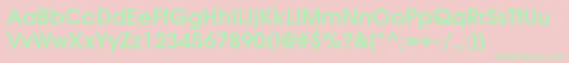 ModerneDemi Font – Green Fonts on Pink Background