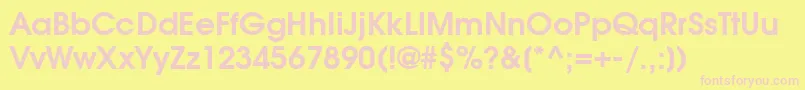 ModerneDemi Font – Pink Fonts on Yellow Background