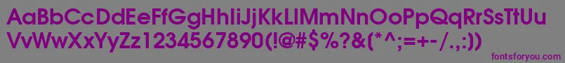 ModerneDemi-fontti – violetit fontit harmaalla taustalla