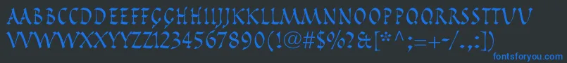 PompeijanaltstdRoman Font – Blue Fonts on Black Background