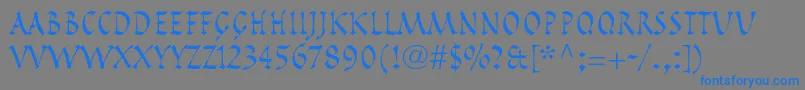 PompeijanaltstdRoman Font – Blue Fonts on Gray Background