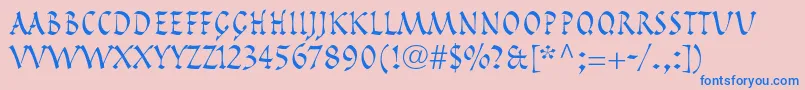 PompeijanaltstdRoman Font – Blue Fonts on Pink Background