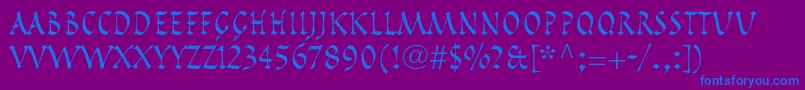 PompeijanaltstdRoman Font – Blue Fonts on Purple Background