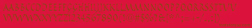 PompeijanaltstdRoman Font – Brown Fonts on Red Background