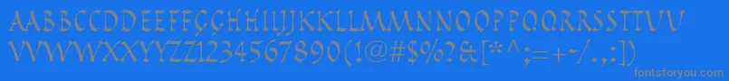 PompeijanaltstdRoman Font – Gray Fonts on Blue Background