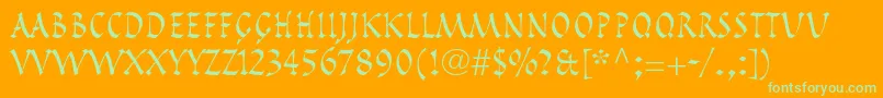 PompeijanaltstdRoman Font – Green Fonts on Orange Background