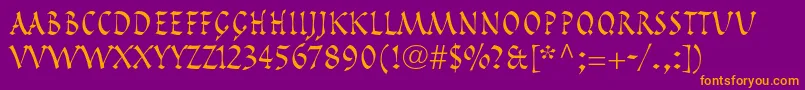 PompeijanaltstdRoman Font – Orange Fonts on Purple Background