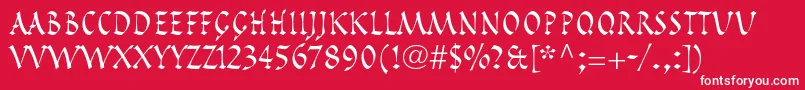 PompeijanaltstdRoman Font – White Fonts on Red Background