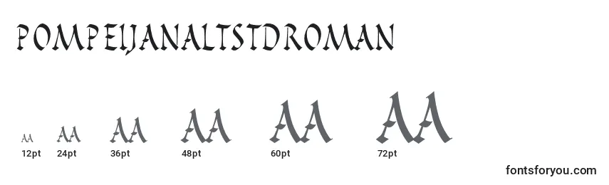 PompeijanaltstdRoman Font Sizes