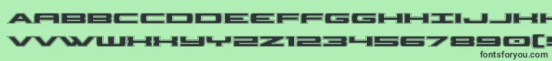 Czcionka Classiccobraacad – czarne czcionki na zielonym tle