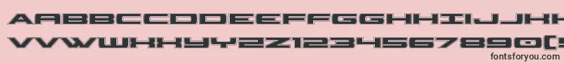 Classiccobraacad-Schriftart – Schwarze Schriften auf rosa Hintergrund