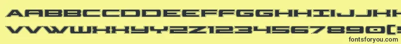 Więcej informacji o czcionce Classiccobraacad Czcionka Classiccobraacad – czarne czcionki na żółtym tle