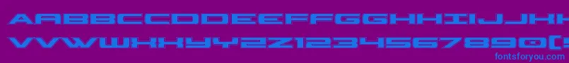 Fonte Classiccobraacad – fontes azuis em um fundo violeta