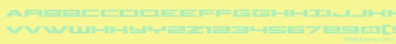 Шрифт Classiccobraacad – зелёные шрифты на жёлтом фоне