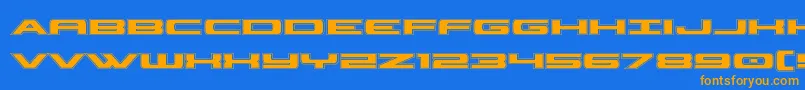 Classiccobraacad-fontti – oranssit fontit sinisellä taustalla