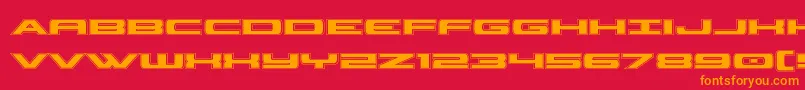 Classiccobraacad Font – Orange Fonts on Red Background