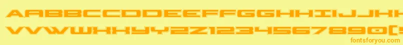 Classiccobraacad Font – Orange Fonts on Yellow Background