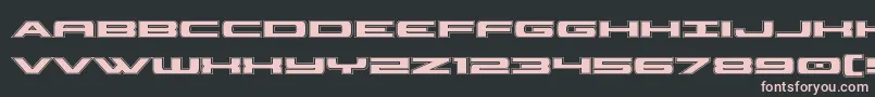 Fonte Classiccobraacad – fontes rosa em um fundo preto