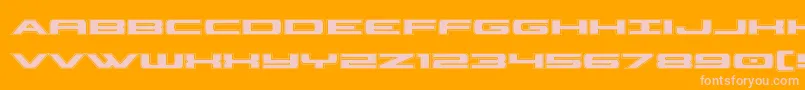 Classiccobraacad-fontti – vaaleanpunaiset fontit oranssilla taustalla