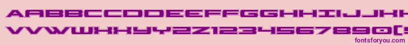 Fonte Classiccobraacad – fontes roxas em um fundo rosa