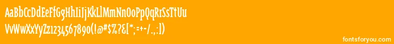 Triplexcondserif Font – White Fonts on Orange Background