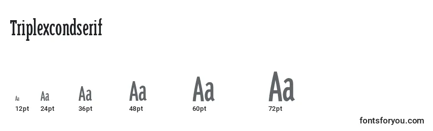 Triplexcondserif Font Sizes