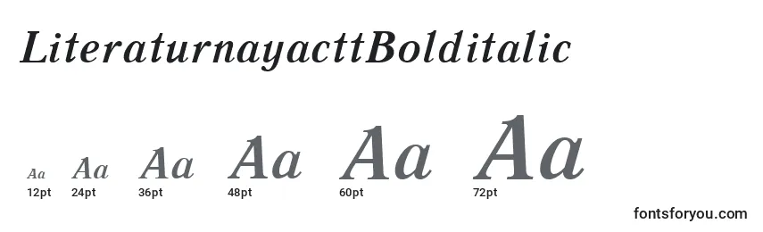 Размеры шрифта LiteraturnayacttBolditalic