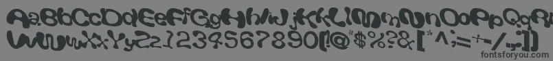フォントGiveRegularTtnorm – 黒い文字の灰色の背景