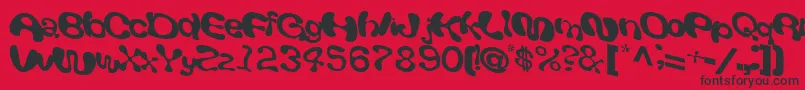 GiveRegularTtnorm Font – Black Fonts on Red Background