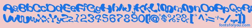 フォントGiveRegularTtnorm – ピンクの背景に青い文字