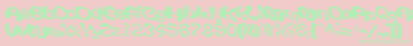 GiveRegularTtnorm Font – Green Fonts on Pink Background