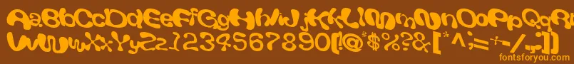 GiveRegularTtnorm Font – Orange Fonts on Brown Background