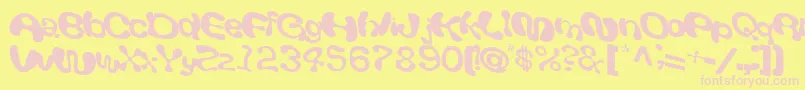 GiveRegularTtnorm Font – Pink Fonts on Yellow Background