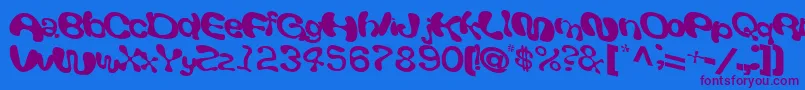 GiveRegularTtnorm Font – Purple Fonts on Blue Background